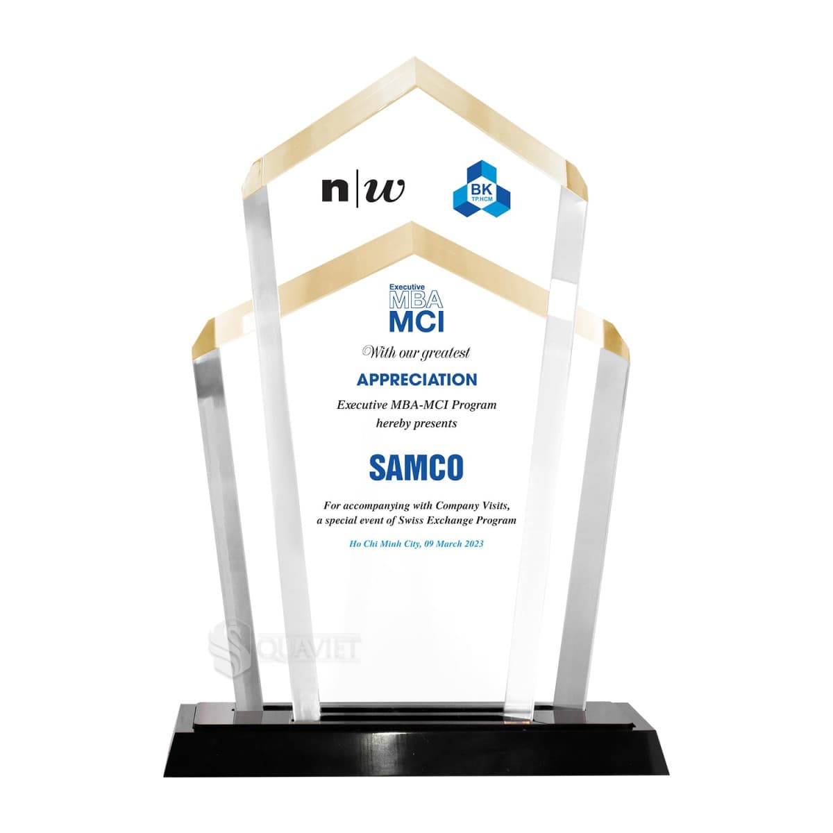 Modern Acrylic Award Layout